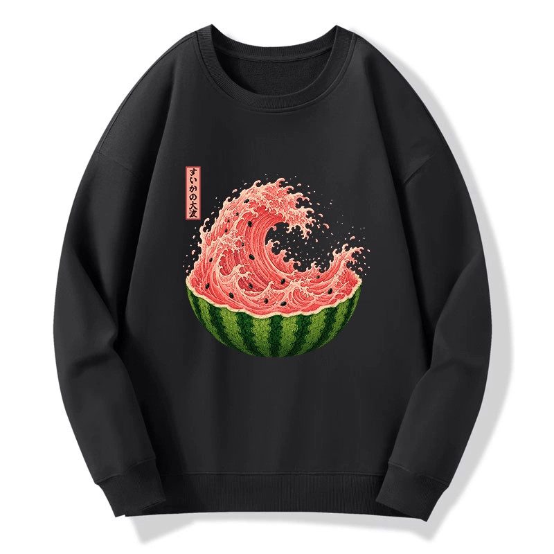 Tokyo-Tiger Watermelon Wave Summer Ukiyo Art Classic Sweatshirt