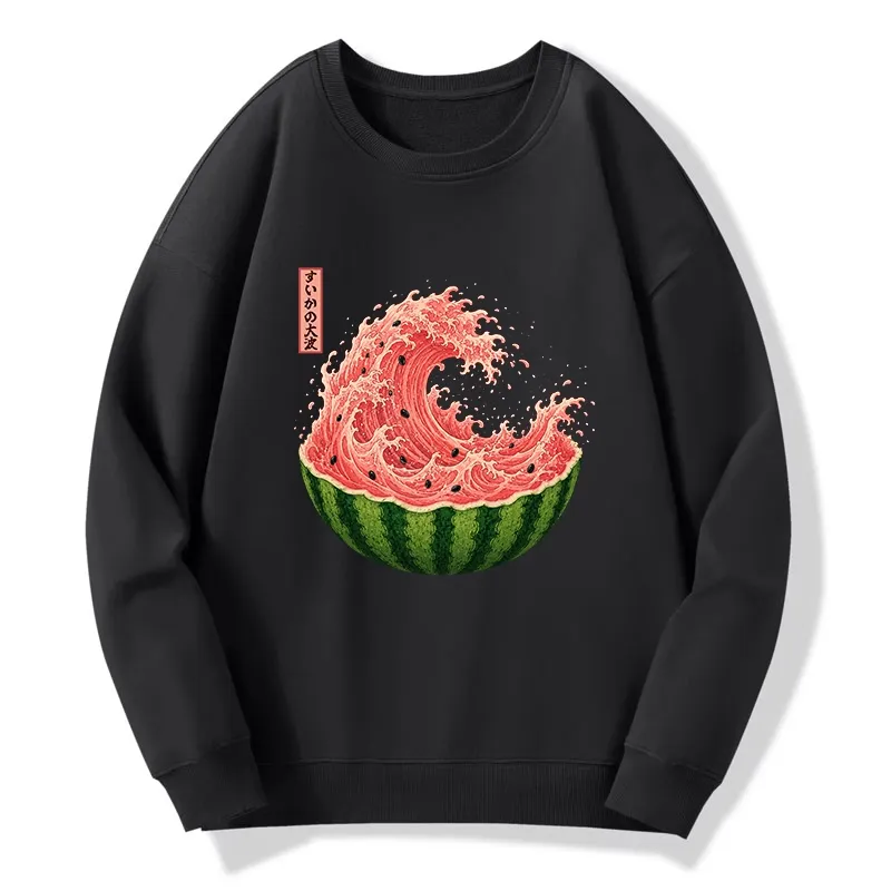 Tokyo-Tiger Watermelon Wave Summer Ukiyo Art Classic Sweatshirt