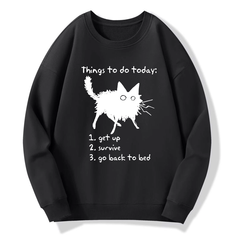 Tokyo-Tiger Lazy Cat Survive Day Funny Meme Classic Sweatshirt