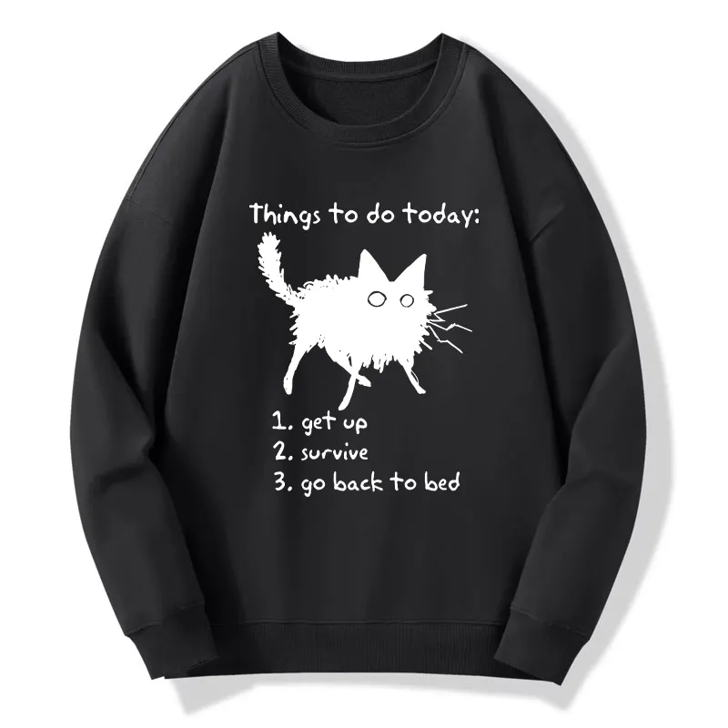 Tokyo-Tiger Lazy Cat Survive Day Funny Meme Classic Sweatshirt