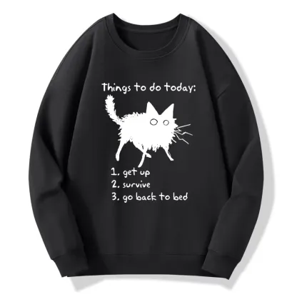 Tokyo-Tiger Lazy Cat Survive Day Funny Meme Classic Sweatshirt
