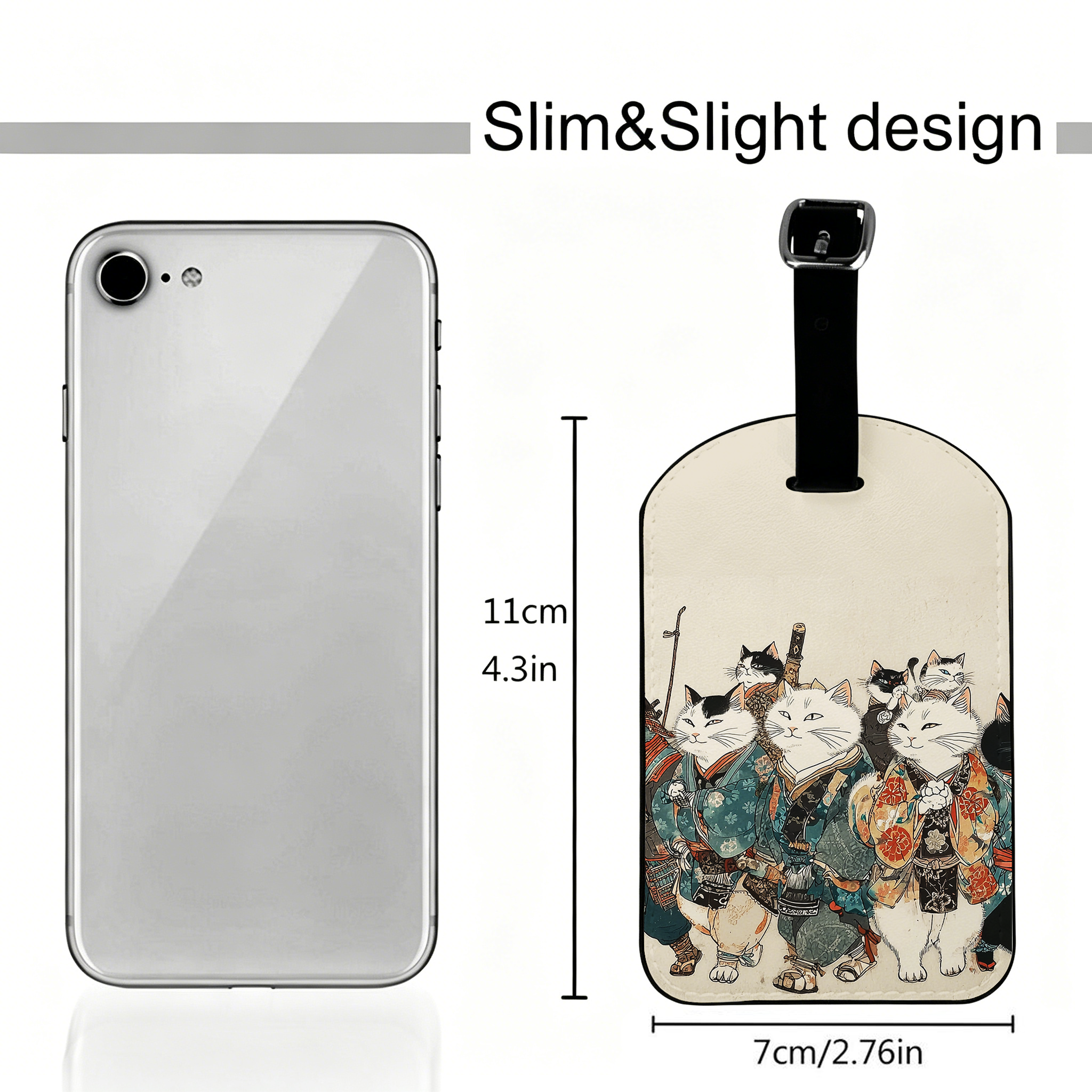 Tokyo-Tiger Samurai Cats Assemble Luggage Tag