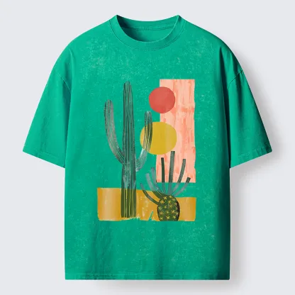 Tokyo‑Tiger Minimalist Desert Washed T-Shirt