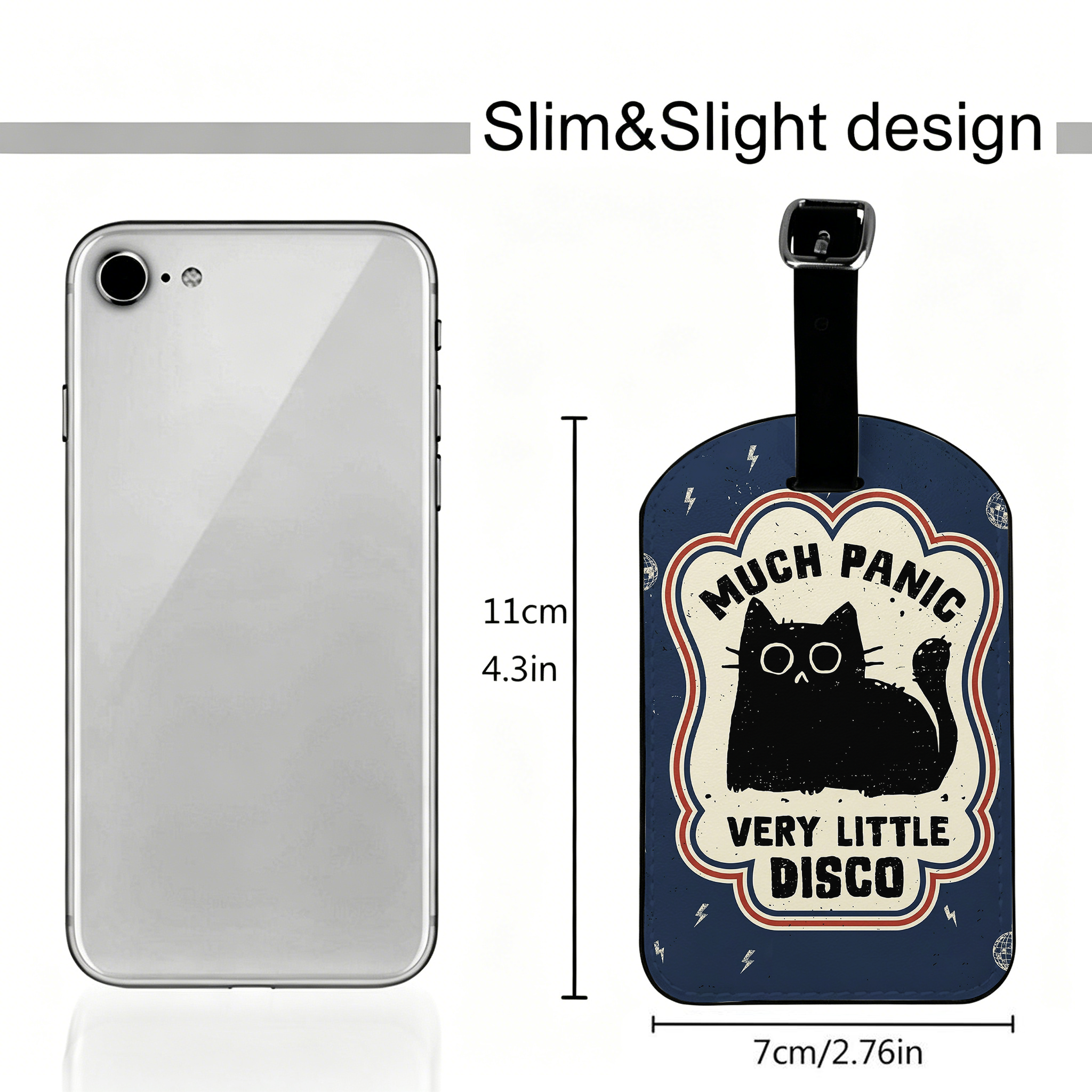 Tokyo-Tiger "Much Panic"Retro Luggage Tag