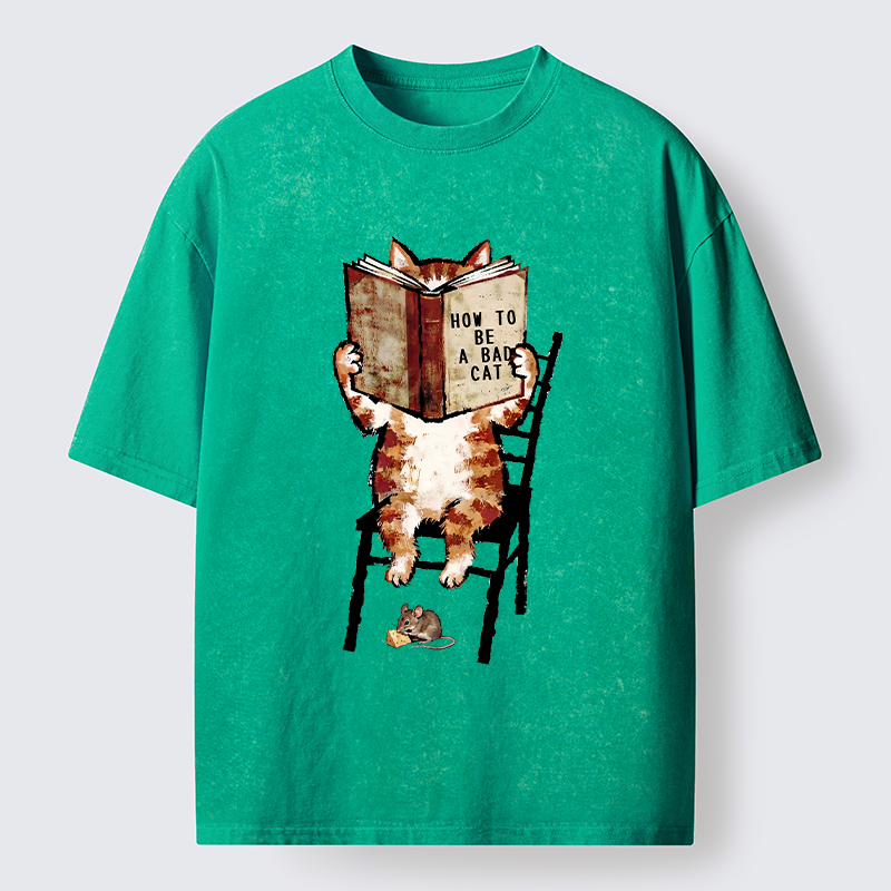 Tokyo‑Tiger Be A Bad Cat Washed T-Shirt