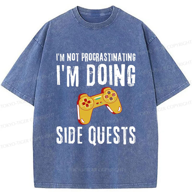 Tokyo-Tiger I'm Not Procrastinating Washed T-Shirt