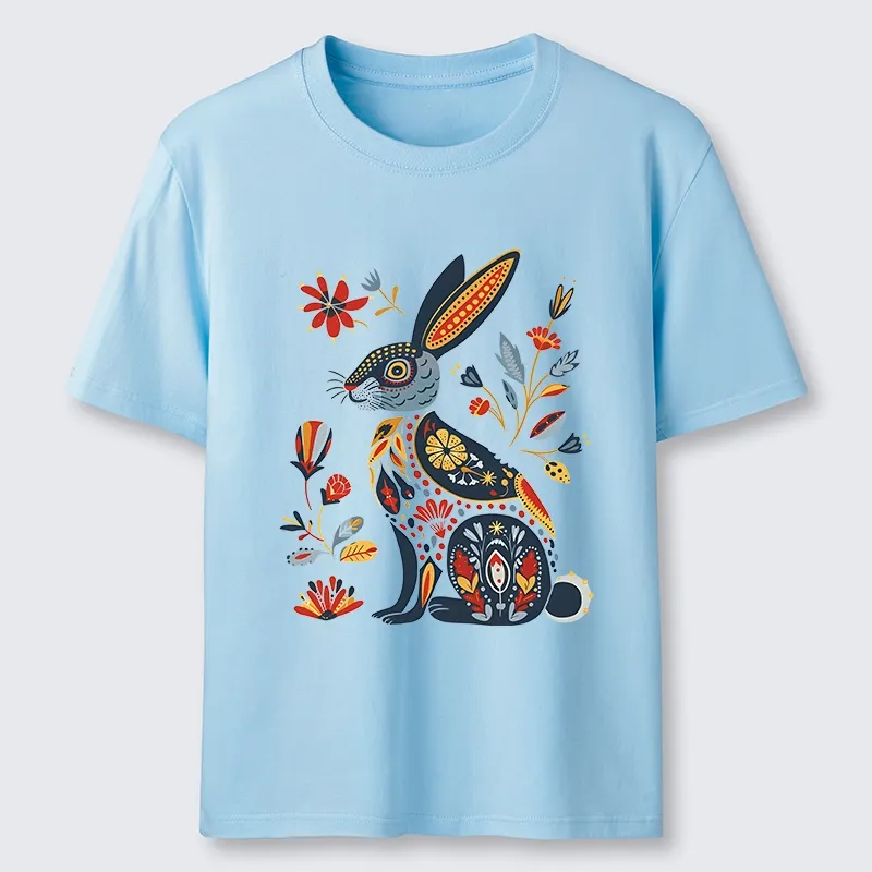 Tokyo-Tiger Folk Hare Bloom Classic T-Shirt