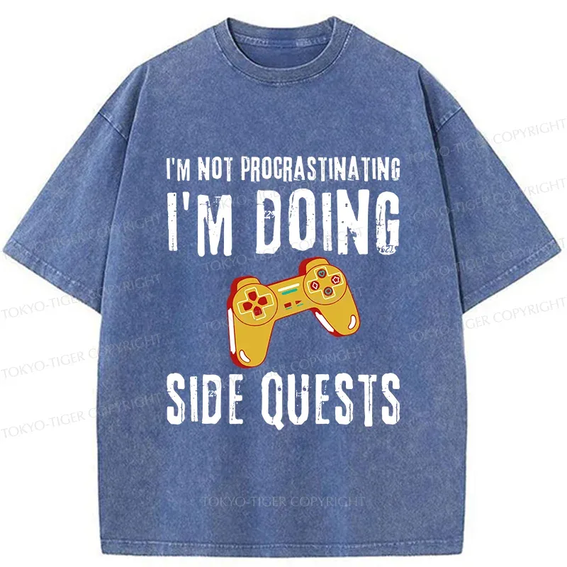 Tokyo-Tiger I'm Not Procrastinating Washed T-Shirt