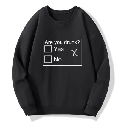 Tokyo-Tiger Confused Drunk Checkbox Graphic Classic Sweatshirt