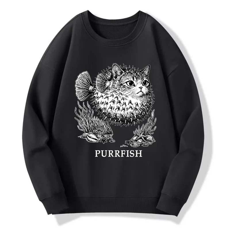 Tokyo-Tiger Spiky Puffer With Cute Cat Head Classic Sweatshirt