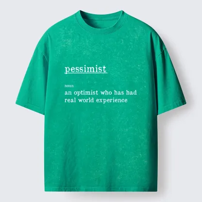 Tokyo-Tiger Real Life Pessimist Meme Washed T-Shirt