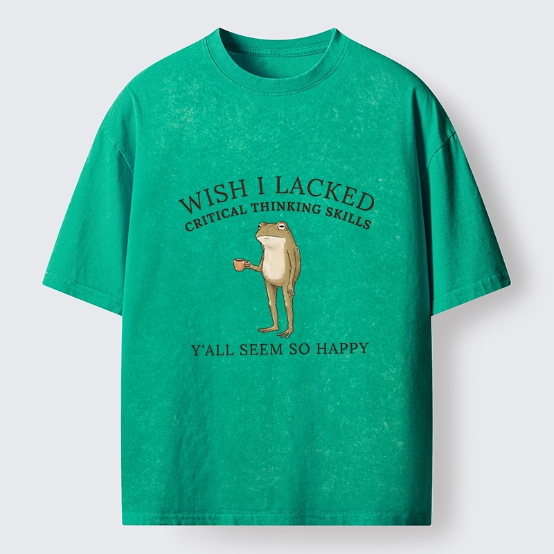 Tokyo-Tiger Wise Frog Life Meme Washed T-Shirt