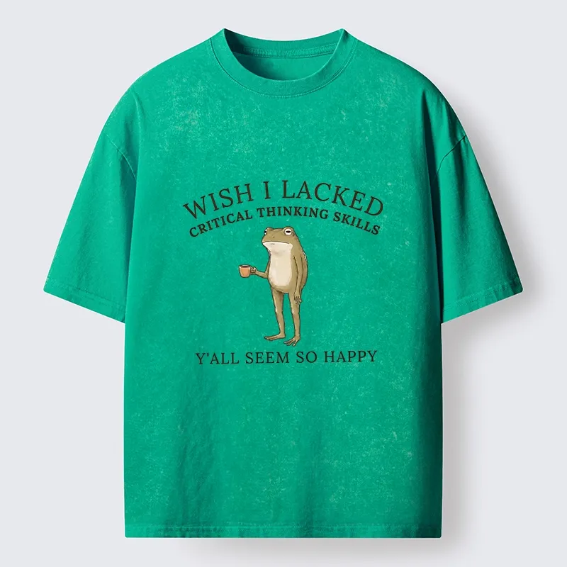 Tokyo-Tiger Wise Frog Life Meme Washed T-Shirt