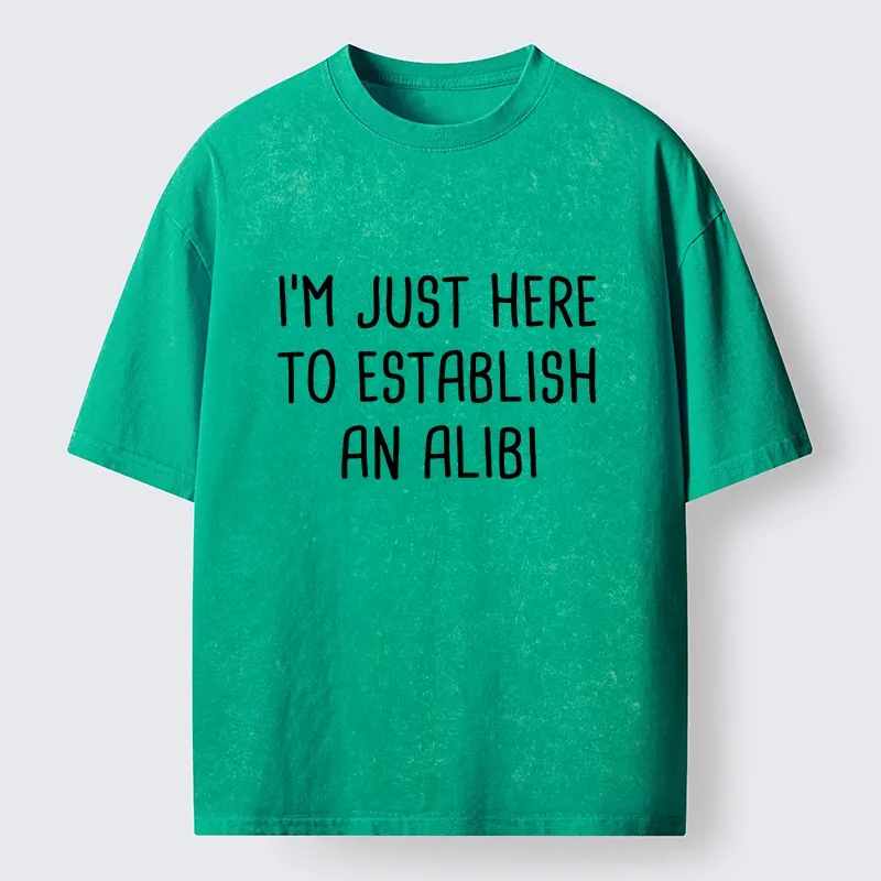Tokyo-Tiger Funny Alibi Meme Washed T-Shirt