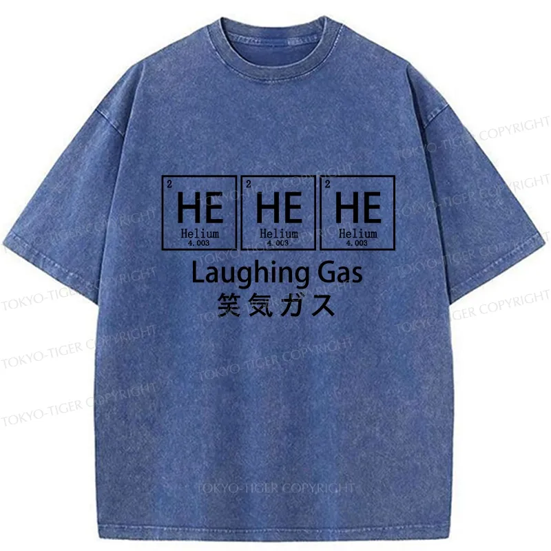 Tokyo-Tiger Funny Laughing Gas Washed T-Shirt Sale