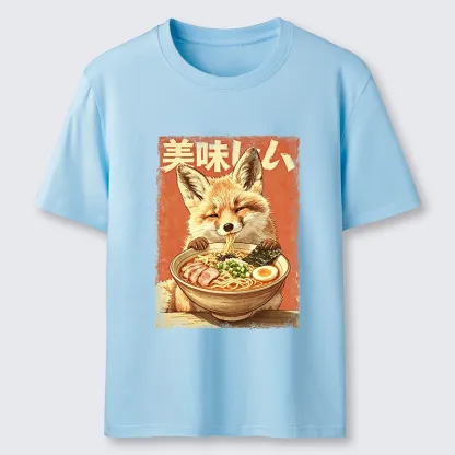 Tokyo-Tiger Ramen Loving Fox Art Classic T-Shirt