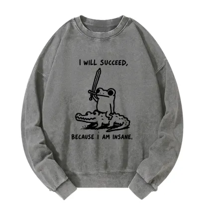 Tokyo-Tiger Warrior Frog Funny Meme Washed Sweatshirt