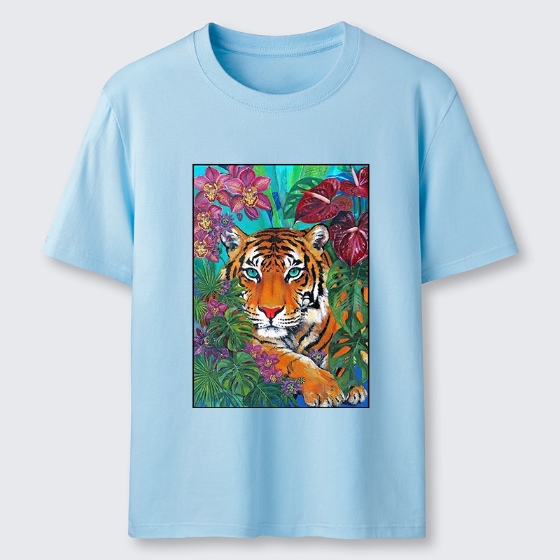 Tokyo-Tiger Floral Tiger Portrait Classic T-Shirt