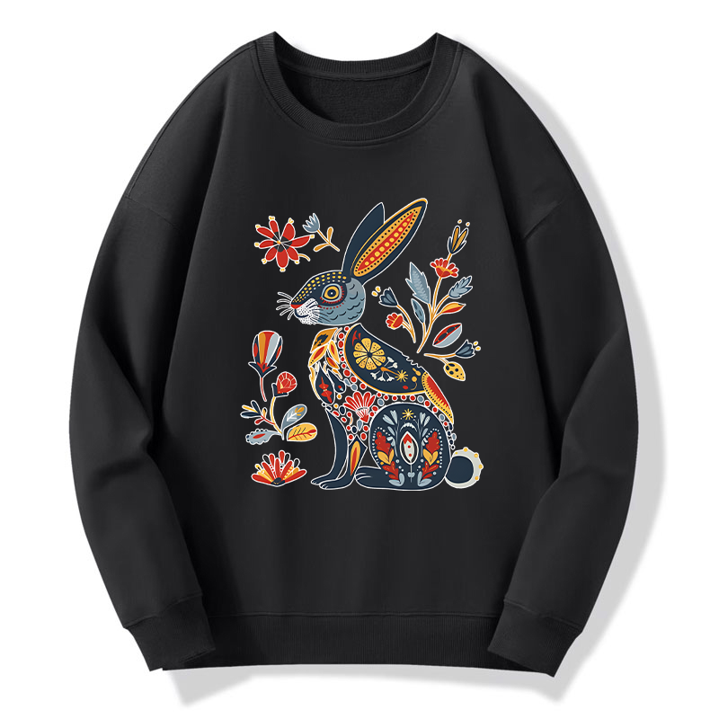Tokyo-Tiger Folk Hare Bloom Classic Sweatshirt