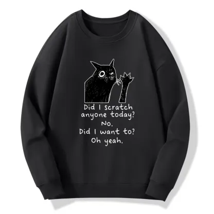 Tokyo-Tiger Black Cat Scratches People Classic Sweatshirt