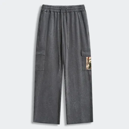 Tokyo-Tiger Samurai Frog Training Washed Utility Sweatpants