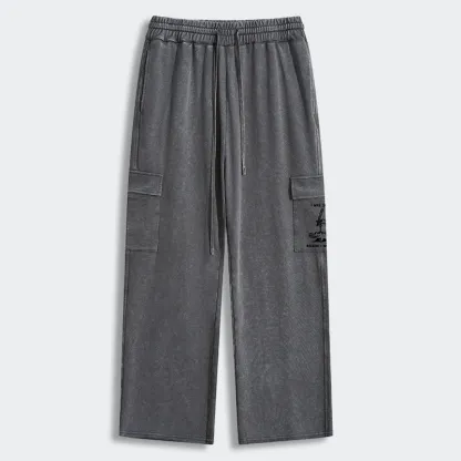 Tokyo-Tiger Warrior Frog Funny Meme Washed Utility Sweatpants