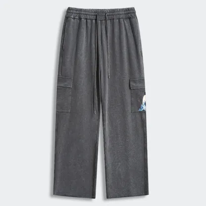 Tokyo-Tiger Keep Calm Penguin Washed Utility Sweatpants