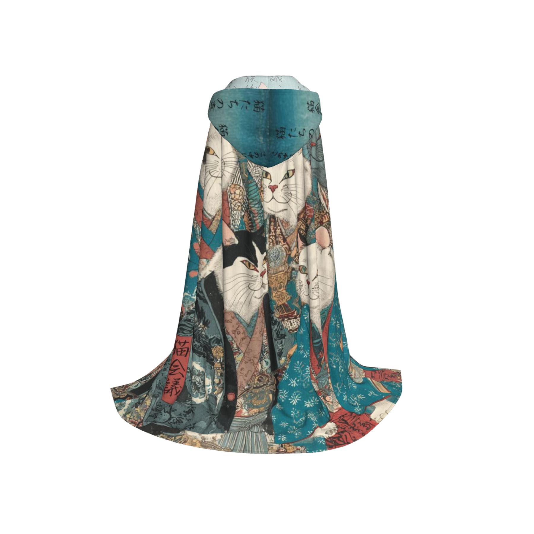 Tokyo-Tiger Formal Gathering of Ukiyo-e Cat Nobles Holiday Cloak