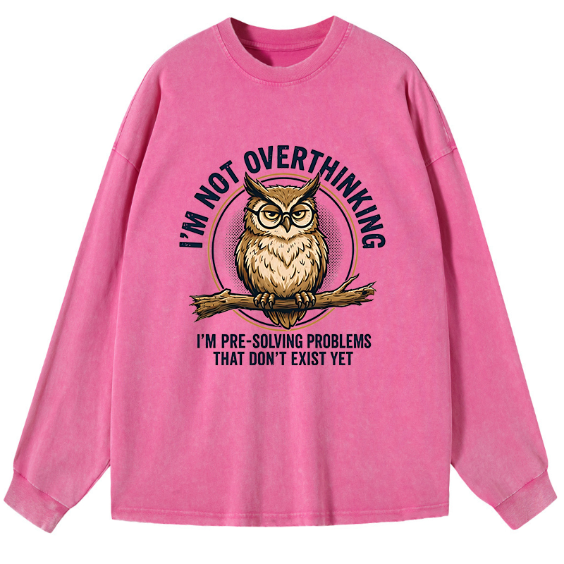 Tokyo-Tiger Overthink Master Owl Washed Long Sleeve T-Shirt