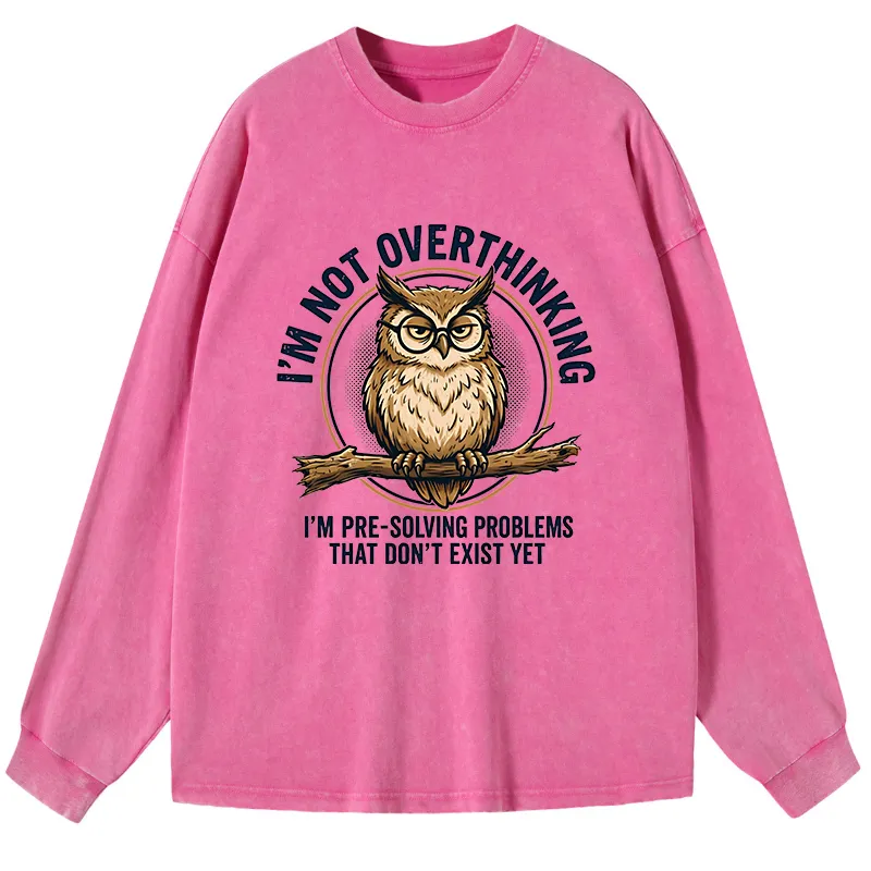 Tokyo-Tiger Overthink Master Owl Washed Long Sleeve T-Shirt