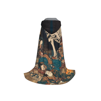 Tokyo-Tiger Ukiyoe Skeleton Yokai Holiday Cloak