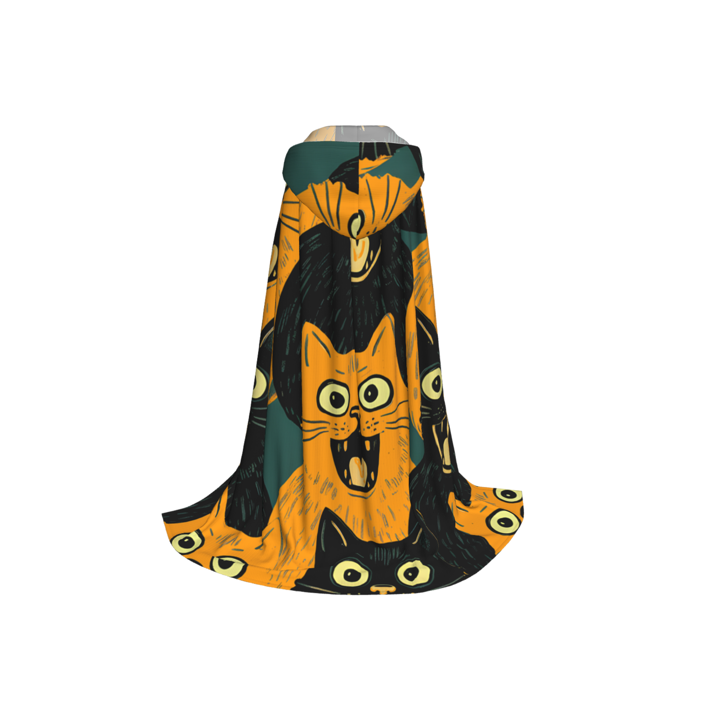Tokyo-Tiger Yellow Cat And Black Cat Holiday Cloak