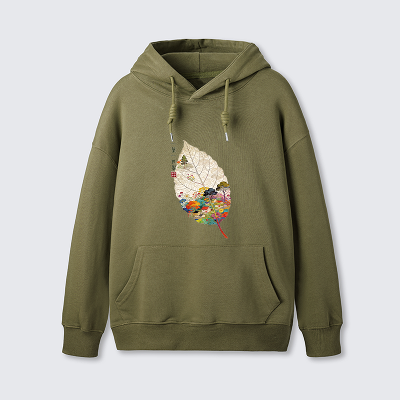 Tokyo-Tiger One Leaf Holds A Tiny Colorful World Classic Hoodie