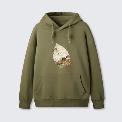 Tokyo-Tiger One Leaf Holds A Tiny Colorful World Classic Hoodie