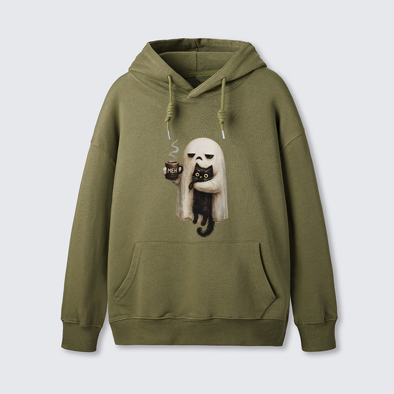 Tokyo-Tiger Ghost Cat Coffee Mood Classic Hoodie