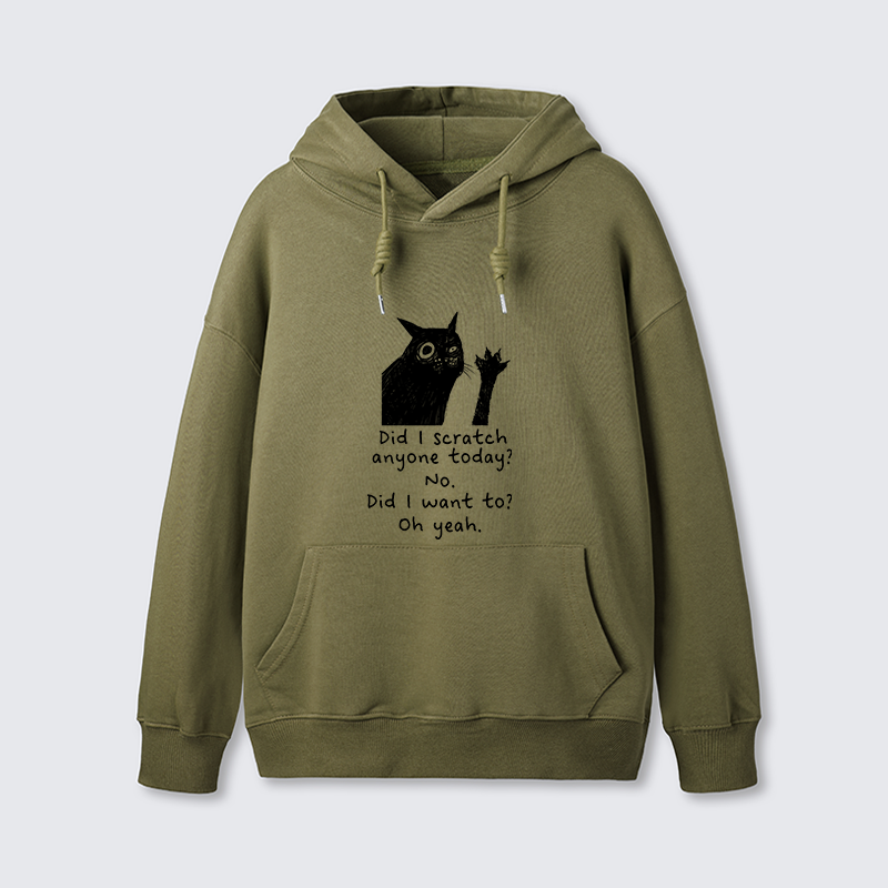 Tokyo-Tiger Black Cat Scratches People Classic Hoodie