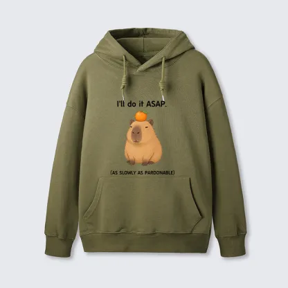 Tokyo-Tiger Slow Task Capybara Meme Classic Hoodie