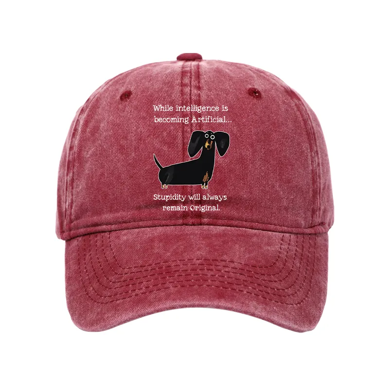 Tokyo-Tiger Dachshund Real Humor Funny Meme Washed Cap
