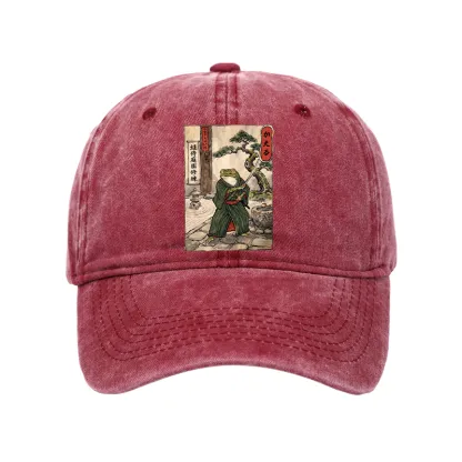 Tokyo-Tiger Samurai Frog Training Washed Cap