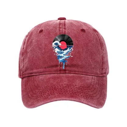 Tokyo-Tiger Vinyl Records And Waves Washed Cap