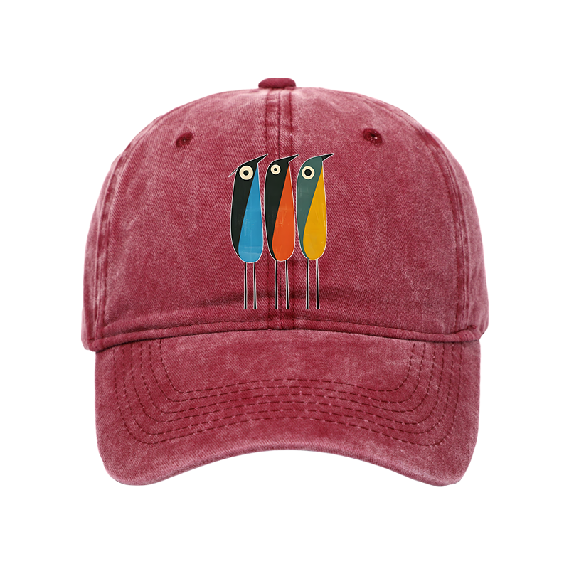 Tokyo-Tiger Bold Shape Birds Washed Cap