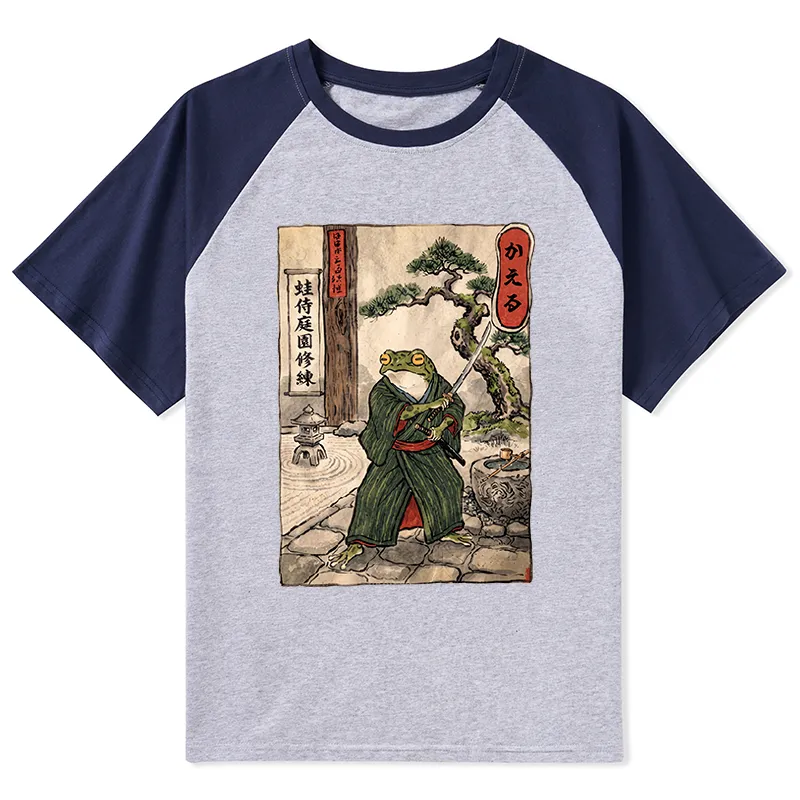 Tokyo-Tiger Samurai Frog Training Raglan T-shirt
