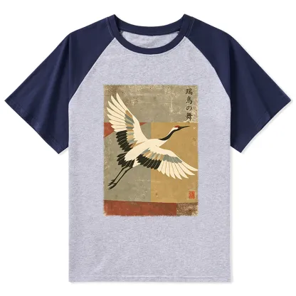 Tokyo-Tiger Crane Spirit Raglan T-shirt