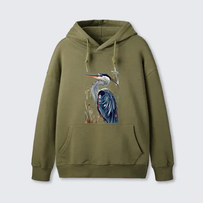 Tokyo-Tiger Stylish Blue Heron Classic Hoodie