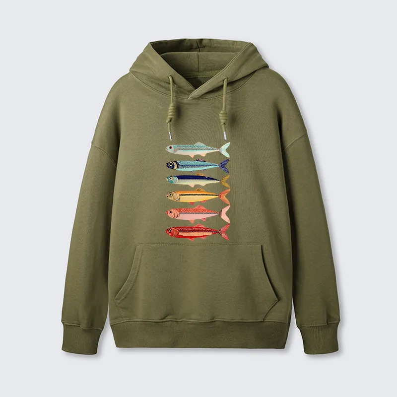 Tokyo-Tiger Colorful Fish Stack Classic Hoodie