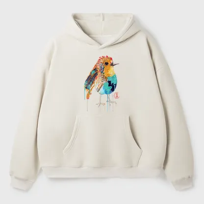 Tokyo-Tiger Sparkly Wild Bird Adult Fleece Hoodie