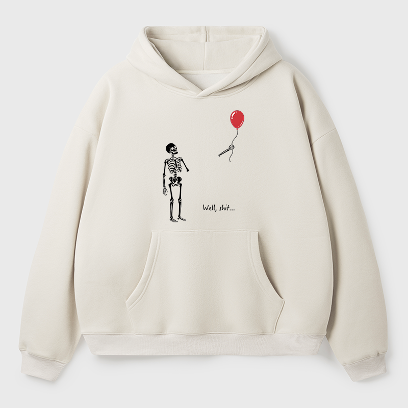 Tokyo-Tiger Skeleton Balloon Meme Adult Fleece Hoodie