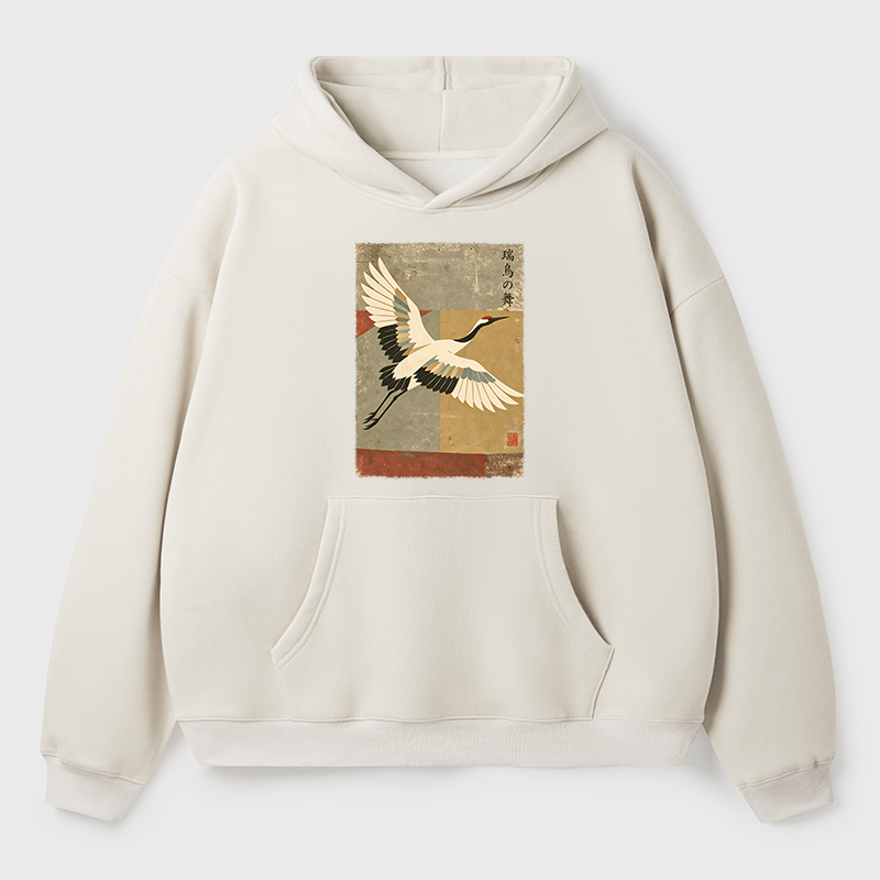 Tokyo-Tiger Crane Spirit Adult Fleece Hoodie