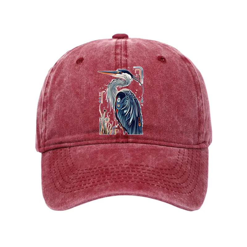 Tokyo-Tiger Stylish Blue Heron Washed Cap