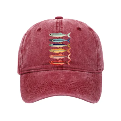 Tokyo-Tiger Colorful Fish Stack Washed Cap